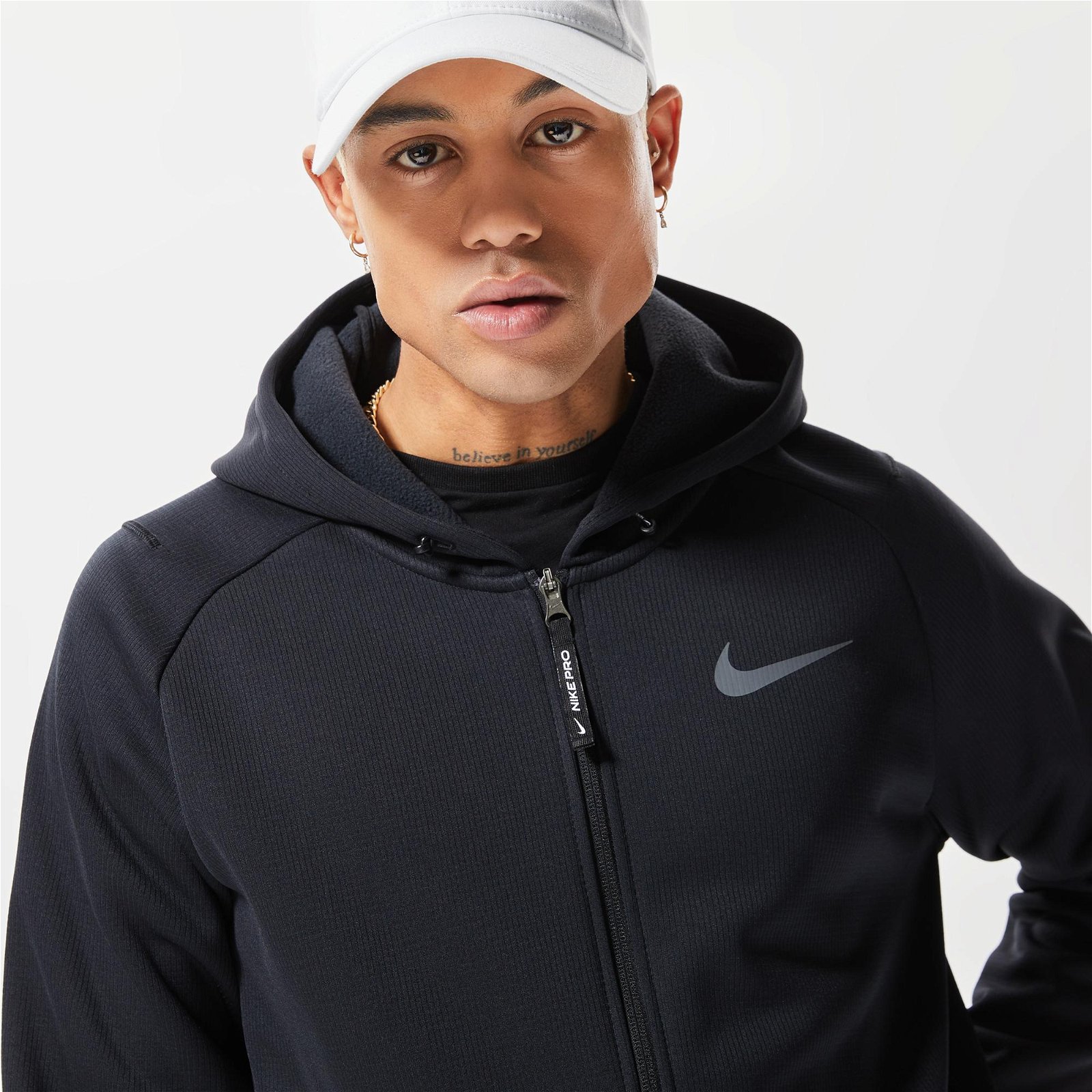 Nike Pro Therma-FIT Sphere Hoodie Full-Zip Erkek Siyah Ceket