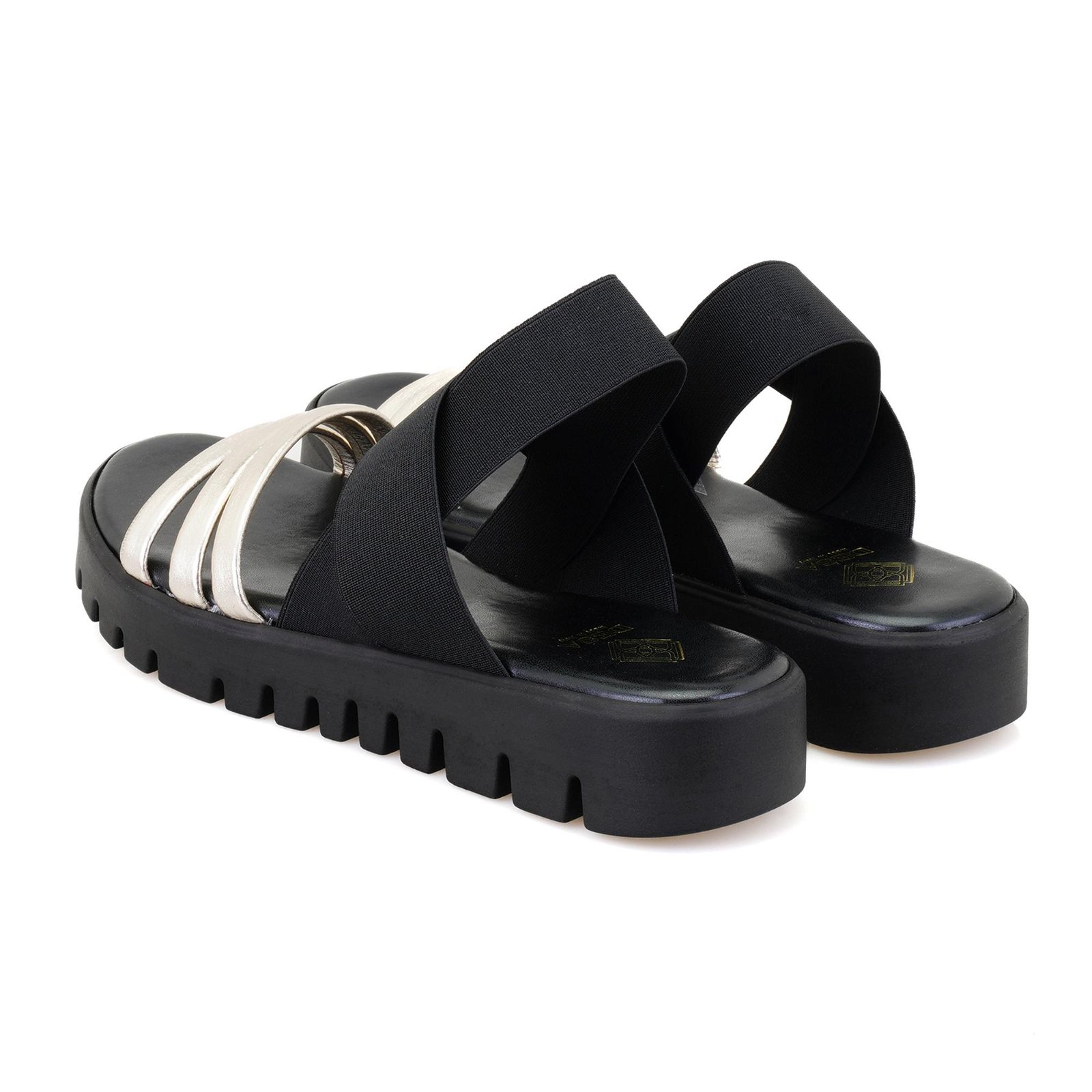 Gloaria Siyah Kadın Comfort Tabanlı Sandalet