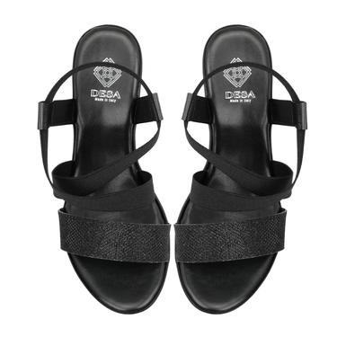  Greta Siyah Kadın Dolgu Topuklu Sandalet