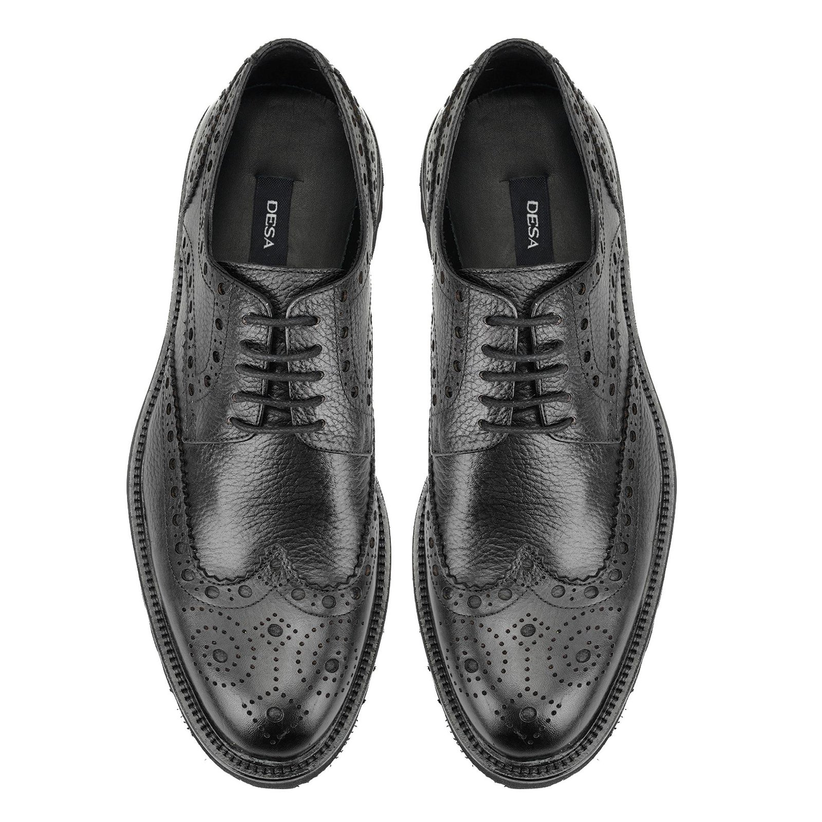 Myron Siyah Erkek Deri Klasik Ayakkabı