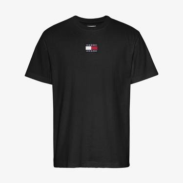  Tommy Jeans Badge Erkek Siyah T-Shirt