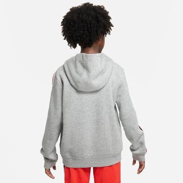  Nike Sportswear Repeat Fleece Pullover Hood Bb Çocuk Gri Sweatshirt