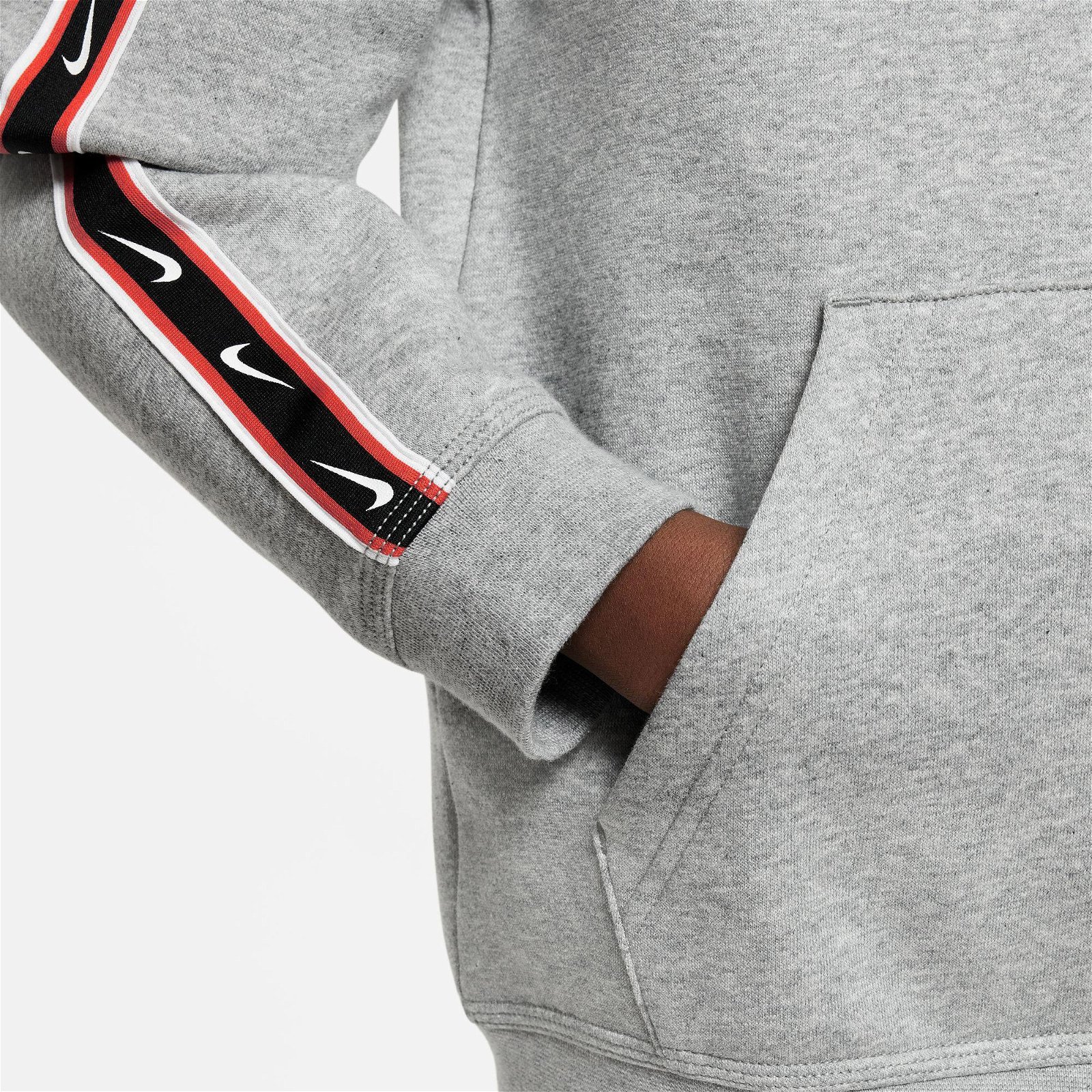 Nike Sportswear Repeat Fleece Pullover Hood Bb Çocuk Gri Sweatshirt