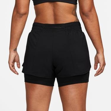  Nike One Dri-Fit Mid Rise 8cm 2N1 Kadın Siyah Şort