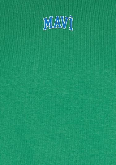  Mavi Mavi Logo Baskılı Yeşil Crop Tişört Crop / Kısa Kesim 1611585-71882