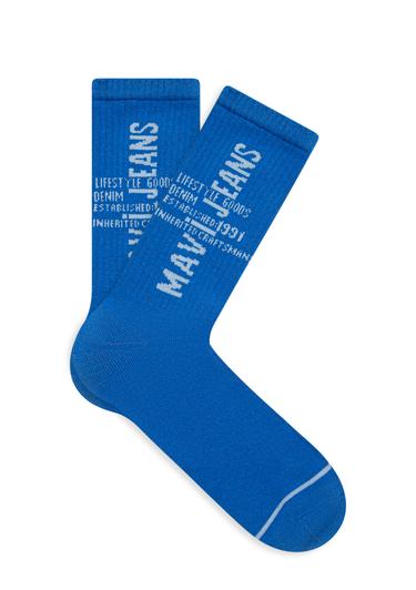  Mavi Mavi Jeans Baskılı Mavi Çorap 0910772-34961
