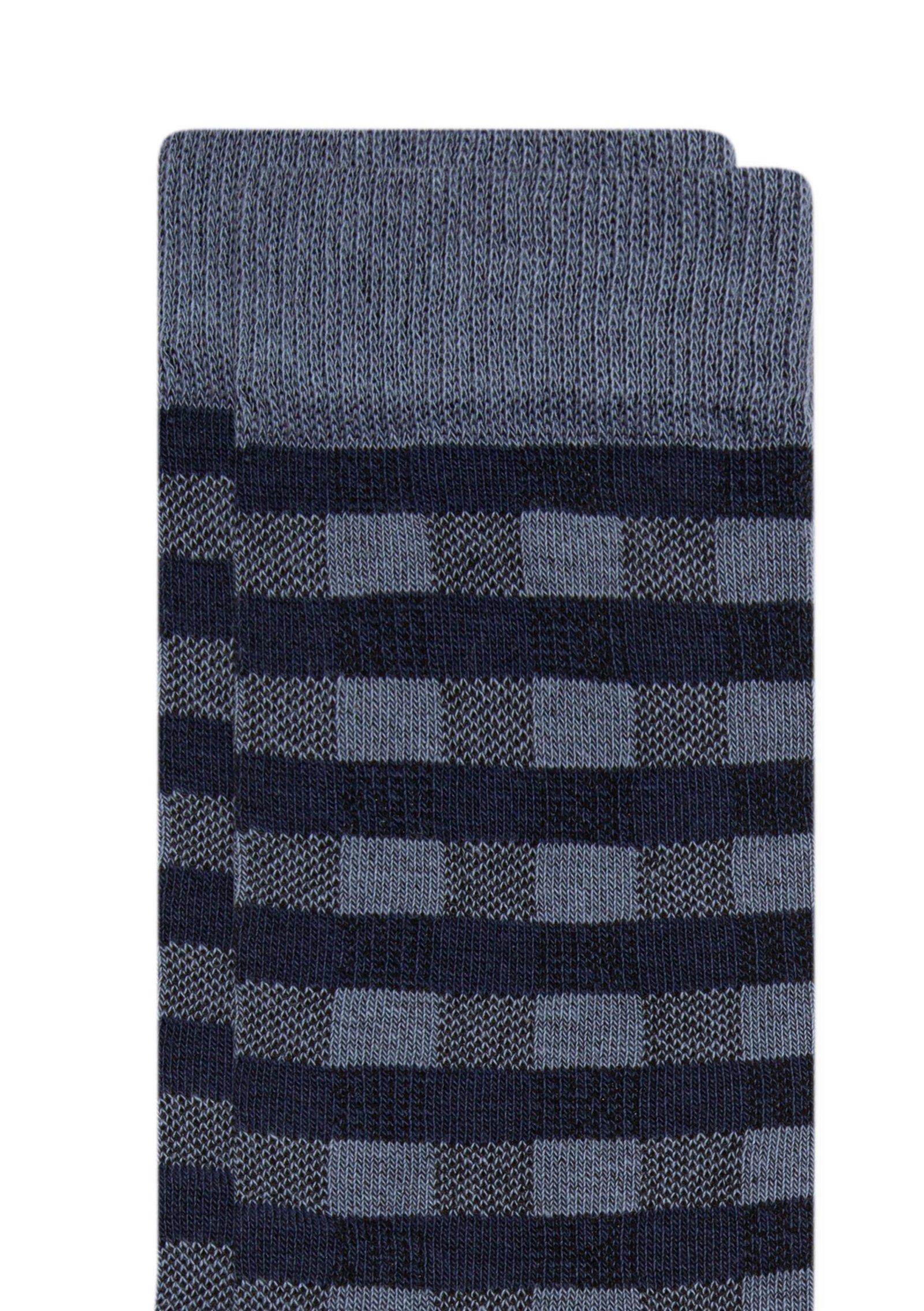 Mavi Çizgili Lacivert Çorap 0910801-83055