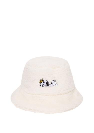  Mavi Snoopy Nakışlı Peluş Bucket Şapka 1910625-70007