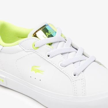  Lacoste Powercourt Çocuk Beyaz Sneaker