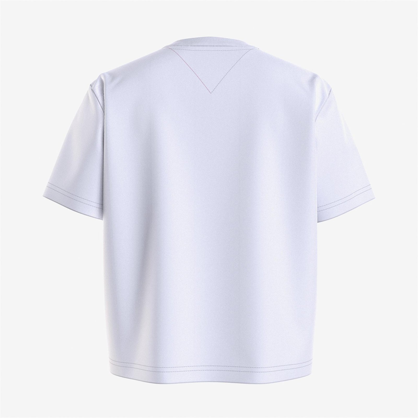 Tommy Jeans Serif Linear Kadın Beyaz T-Shirt