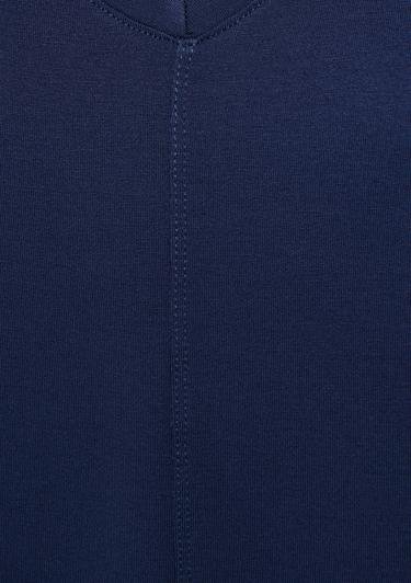  Mavi V Yaka Lacivert Basic Tişört Loose Fit / Bol Rahat Kesim 166775-70497