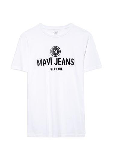  Mavi Mavi Jeans Baskılı Beyaz Tişört Slim Fit / Dar Kesim 066195-620