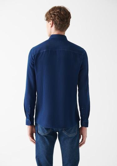  Mavi Lacivert Gömlek Slim Fit / Dar Kesim 0210357-10241