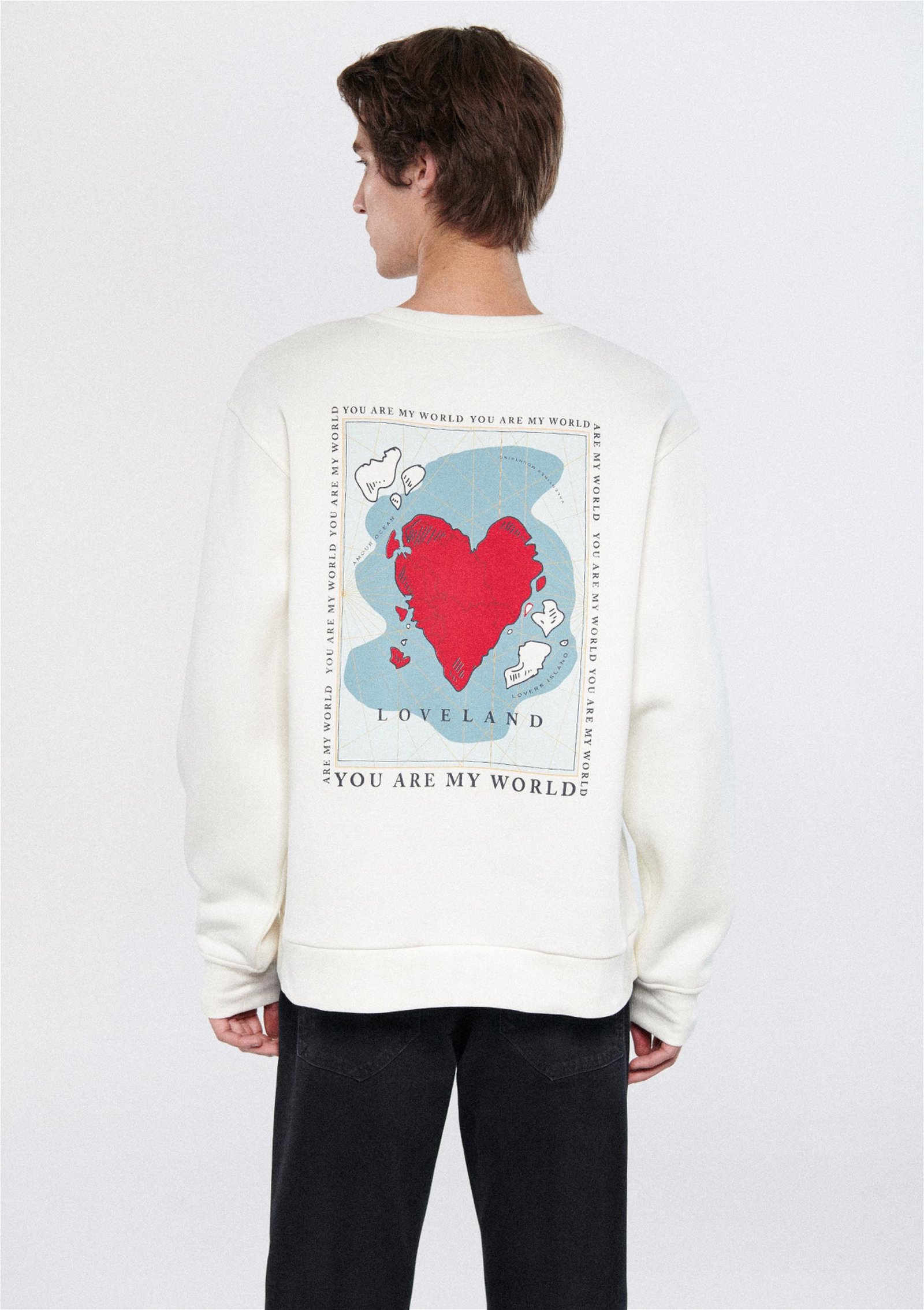 Mavi Love Land Baskılı Beyaz Sweatshirt 1611681-70057