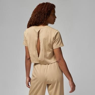  Jordan Knit Top Kadın Kahverengi T-Shirt