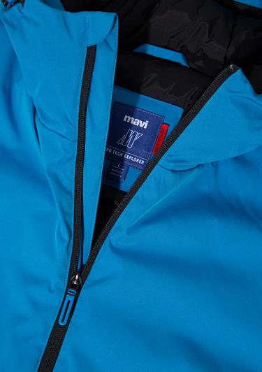  Mavi Kapüşonlu Mavi Şişme Mont Regular Fit / Normal Kesim 0110041-70879