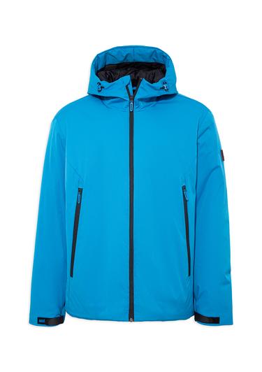  Mavi Kapüşonlu Mavi Şişme Mont Regular Fit / Normal Kesim 0110041-70879