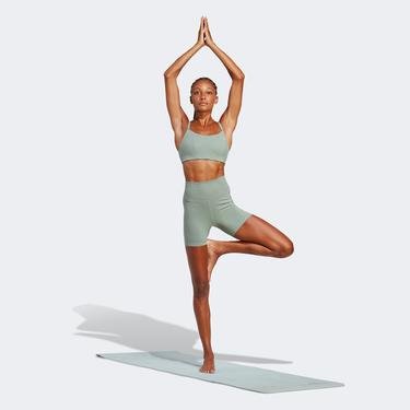 adidas Yoga Studio 5 İnç Kısa  Kadın Yeşil Tayt