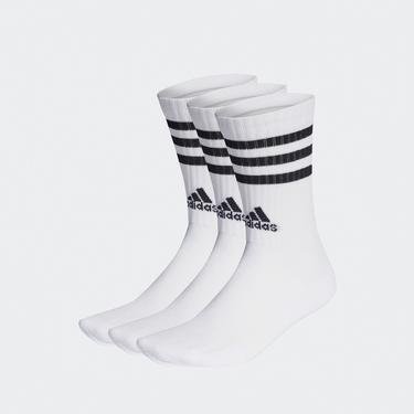  adidas 3-Stripes Yastıklamalı Bilekli  3 Çift Unisex Beyaz Çorap