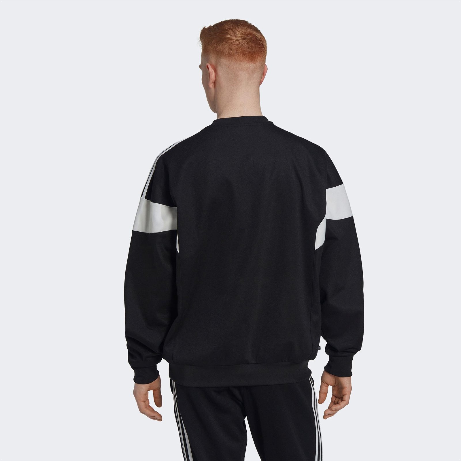 adidas Adicolor Classics Cut Line Crew  Erkek Siyah Sweatshirt