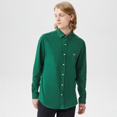  Lacoste Erkek Slim Fit Yeşil Gömlek