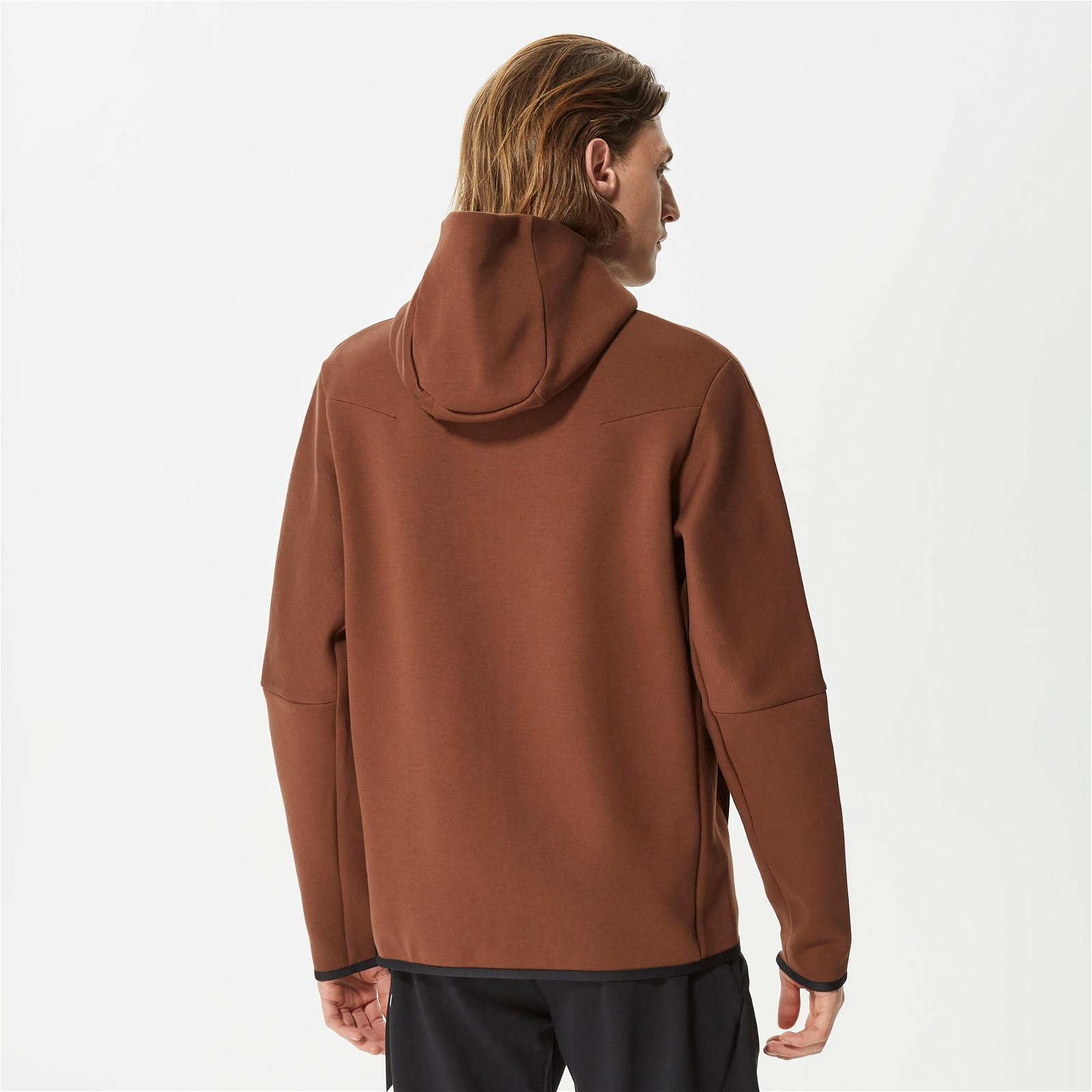 Nike Sportswear Tech Fleece Hoodie Full-Zip Wildrunner Erkek Kahverengi Sweatshirt