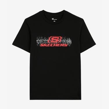 Skechers Big Logo Crew Neck Erkek Siyah T-Shirt