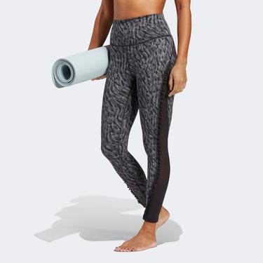  adidas Yoga Studio Clash Print 7/8  Kadın Siyah Tayt