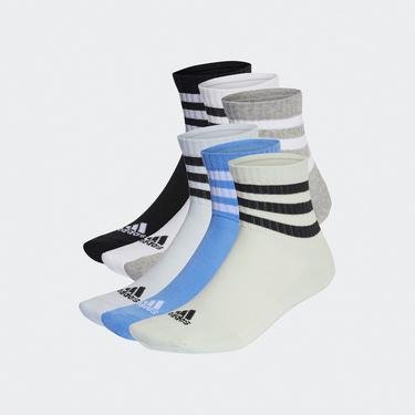  adidas 3-Stripes Sportswear Yastıklamalı Yarım Bilekli  3 Çift Unisex Gri Çorap