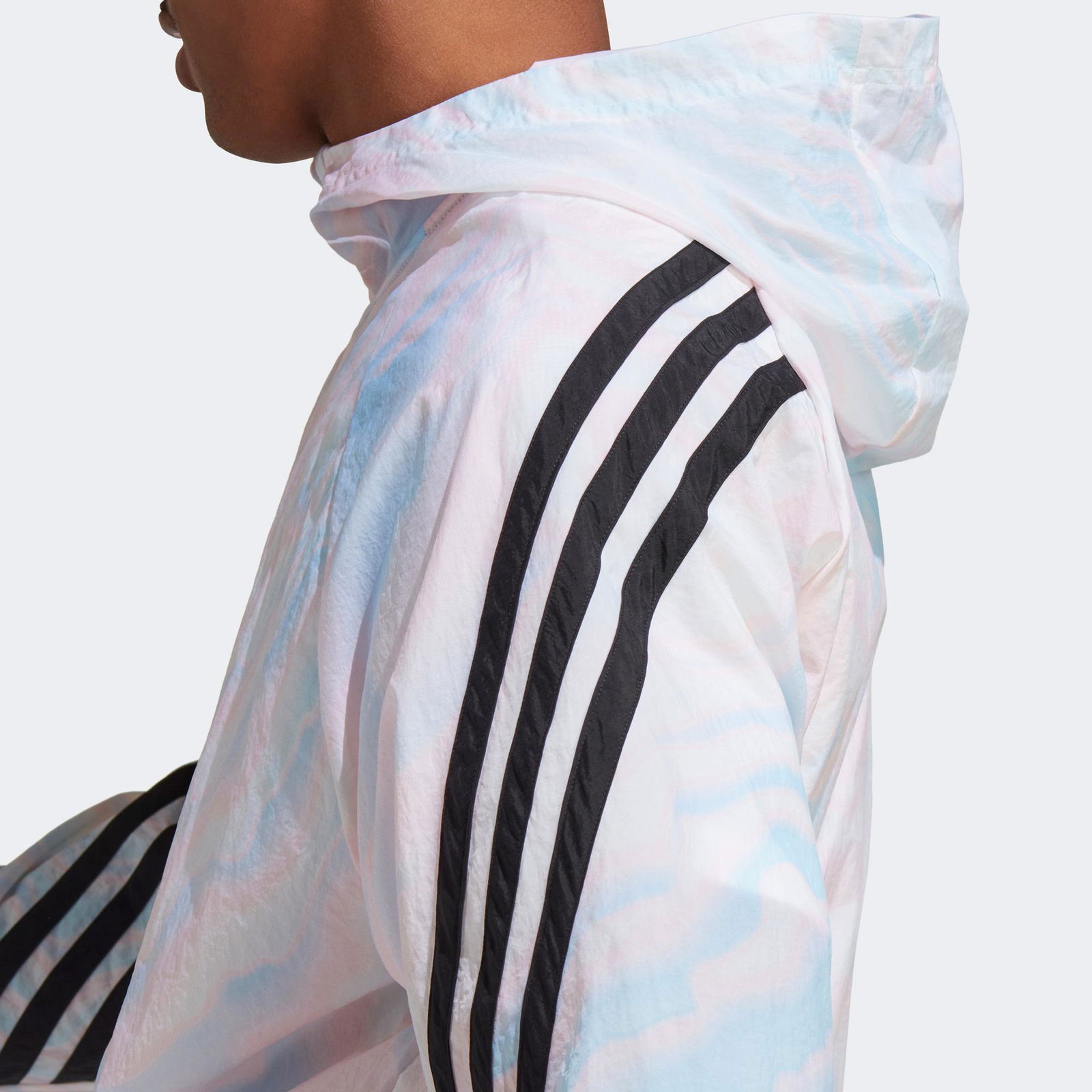 adidas Future Icons Allover Print Hoodie Erkek Beyaz Sweatshirt