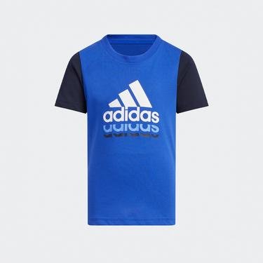  adidas Badge of Sport Logo Kısa Kollu  Çocuk Mavi T-Shirt