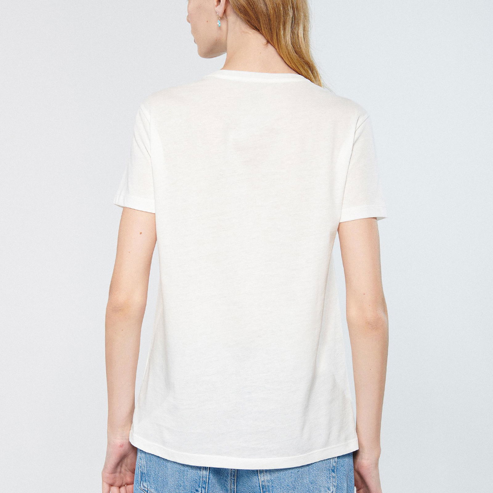 Mavi Papağan Baskılı Beyaz Tişört Slim Fit / Dar Kesim 1611426-70057