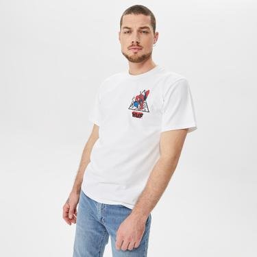  HUF Thwip Triangle Erkek Beyaz T-Shirt