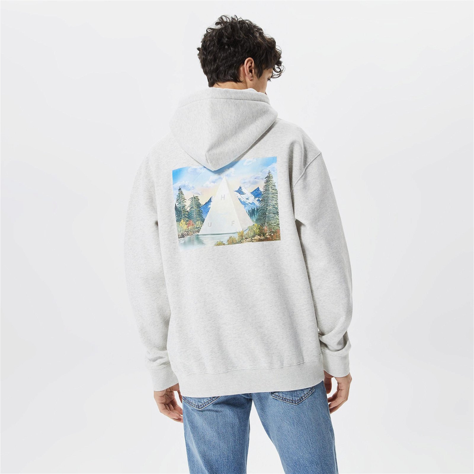 HUF Discover Nature Pullover Erkek Gri Hoodie Sweatshirt