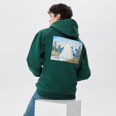  HUF Discover Nature Pullover Erkek Yeşil Hoodie Sweatshirt