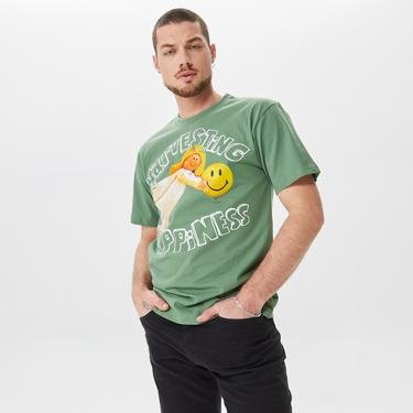  Market Smiley Angelic Erkek Yeşil T-Shirt