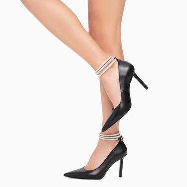  Roldana Siyah Kadın Deri Klasik Ayakkabı