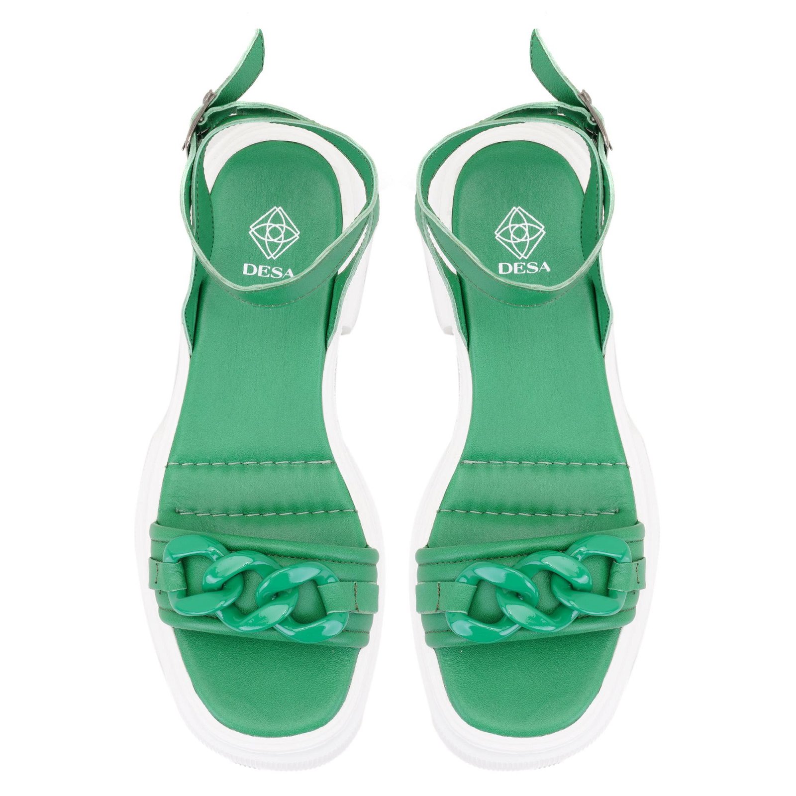 Andrae Yeşil Kadın Deri Sandalet