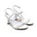Gellano Beyaz Kadın Örgü Topuklu Sandalet
