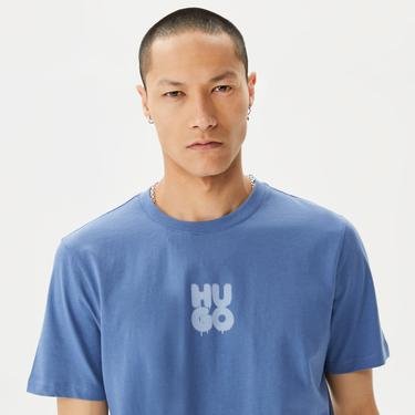  Hugo Decali Erkek Mavi T-Shirt