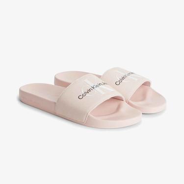  Calvin Klein Jeans Slide Monogram Kadın Pembe Terlik