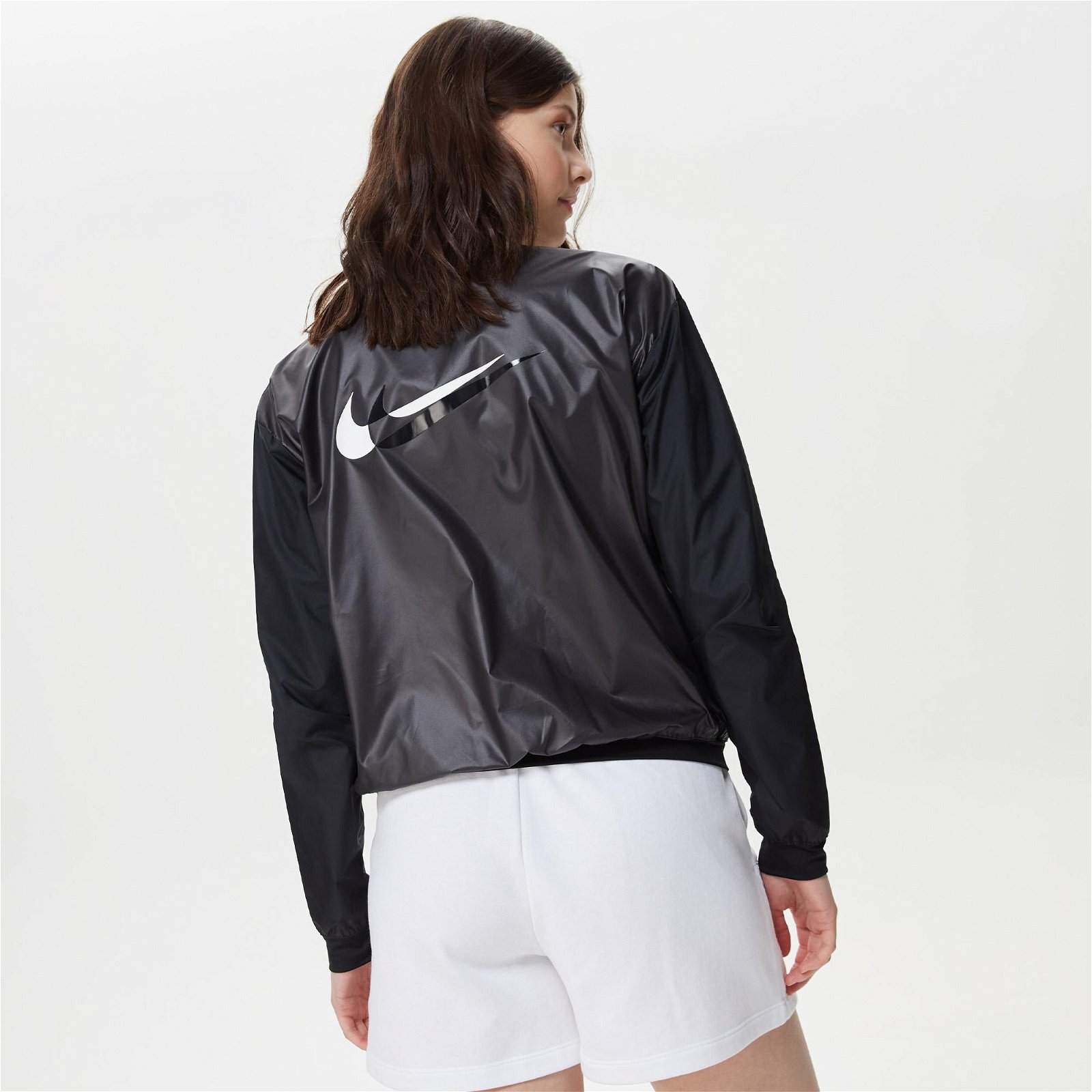 Nike Swoosh Run Kadın Siyah Ceket