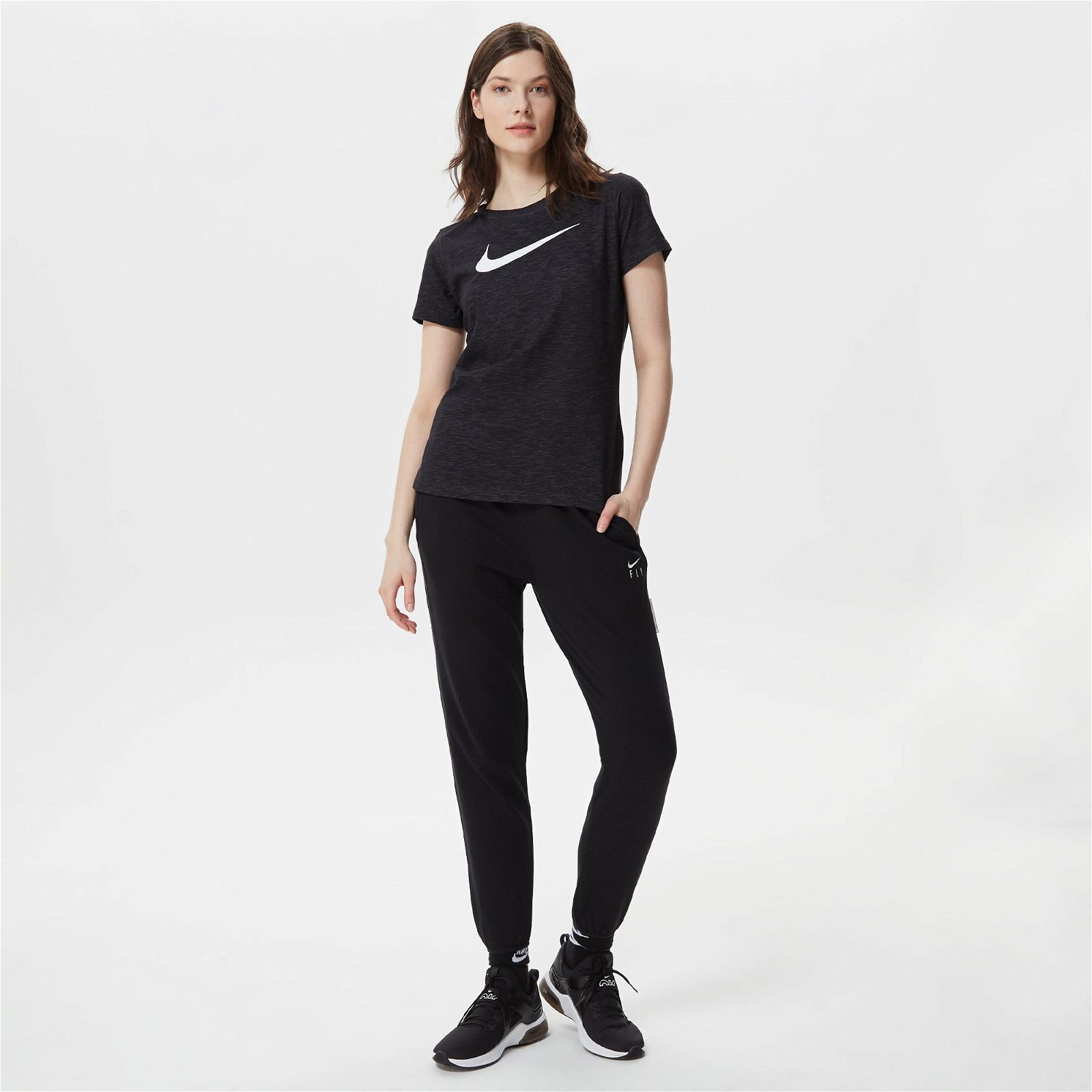 Nike Dry Dri-FITc Crew Kadın Siyah T-Shirt