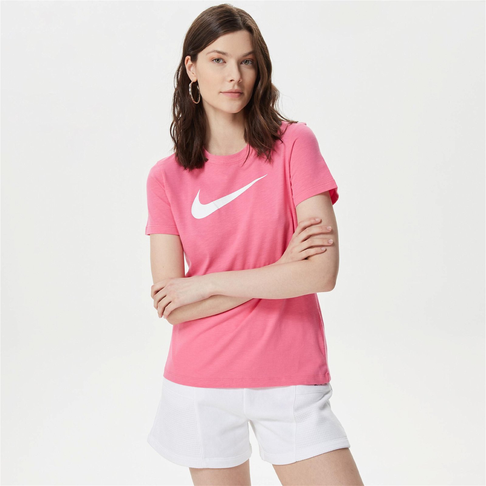Nike Dry Dri-FIT Crew Kadın Pembe T-Shirt