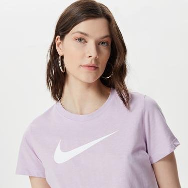  Nike Dry Dri-FIT Crew Kadın Lila T-Shirt