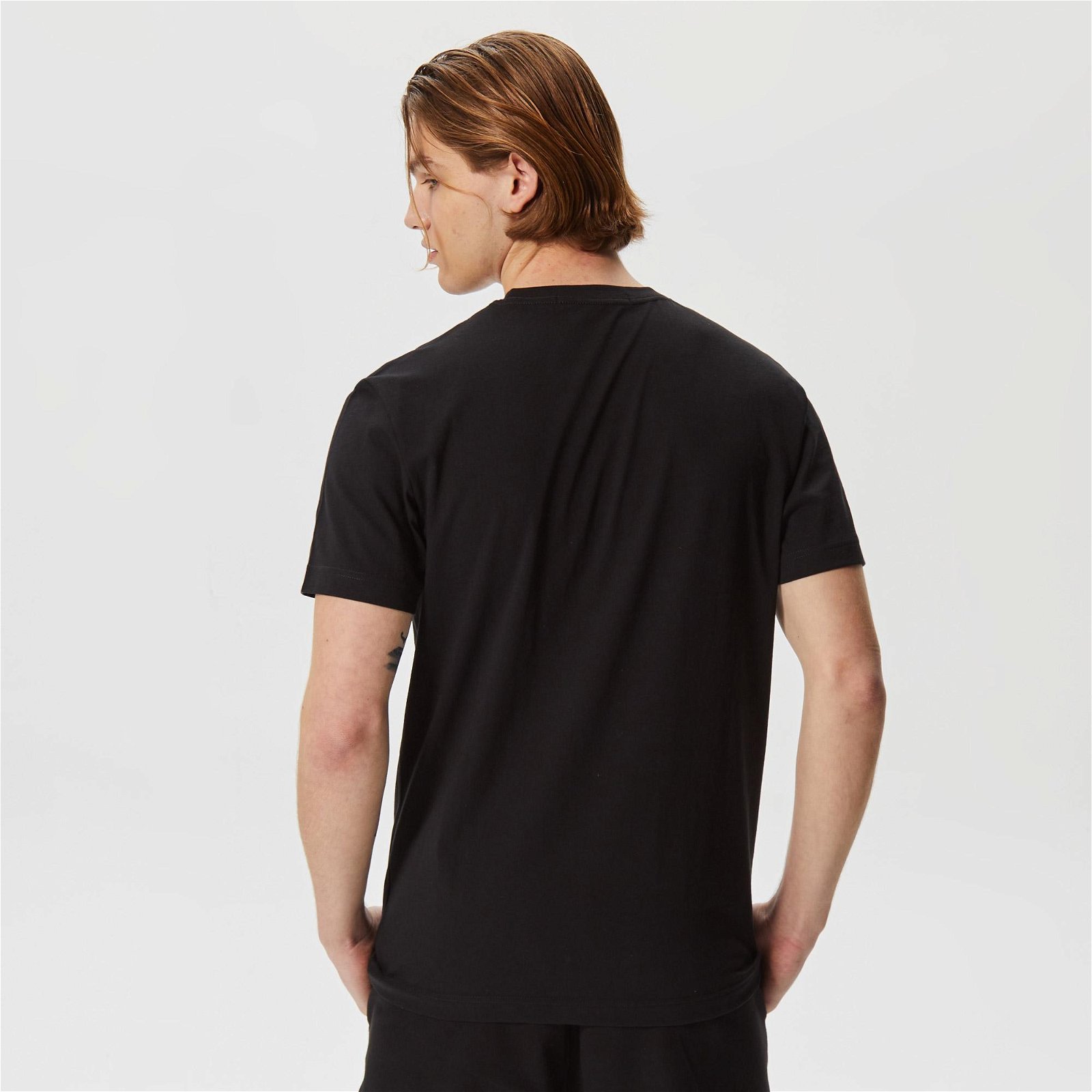Calvin Klein Jeans Blurred Address Logo Erkek Siyah T-Shirt
