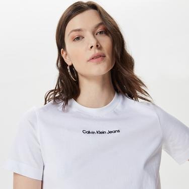  Calvin Klein Institutional Straight Beyaz Kadın T-Shirt