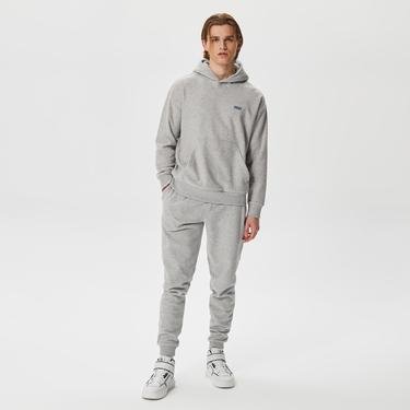  Calvin Klein Boucle Fleece Comfort Hoodie Erkek Gri Sweatshirt