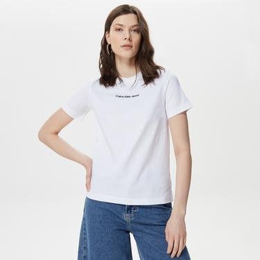  Calvin Klein Institutional Straight Beyaz Kadın T-Shirt