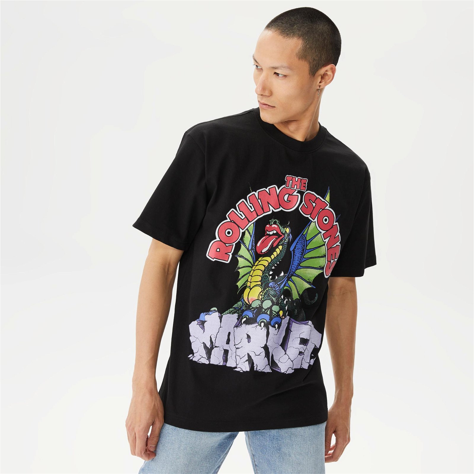 Market Dragon Erkek Siyah T-Shirt